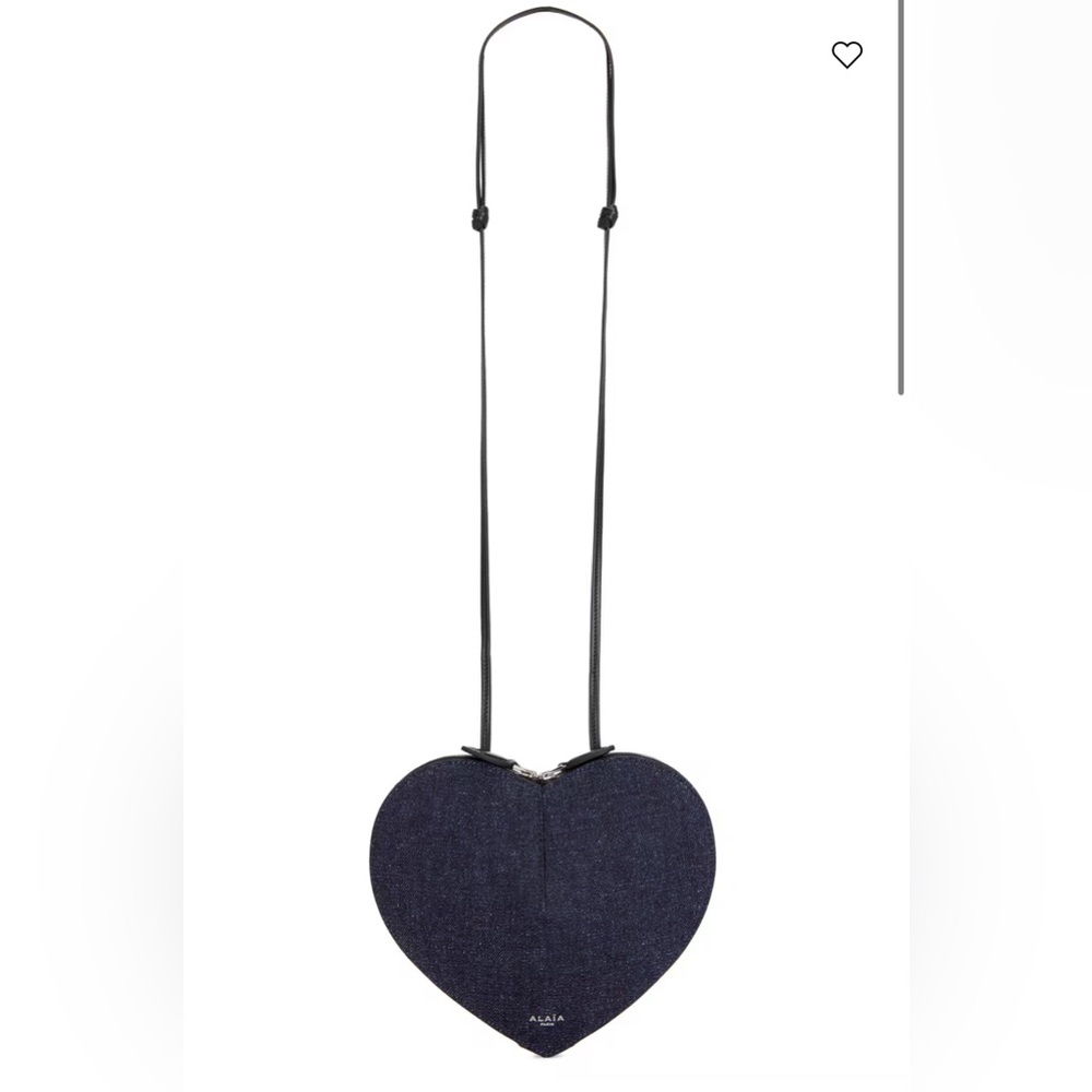 Alaia Denim Coeur Heart-Shaped Bag